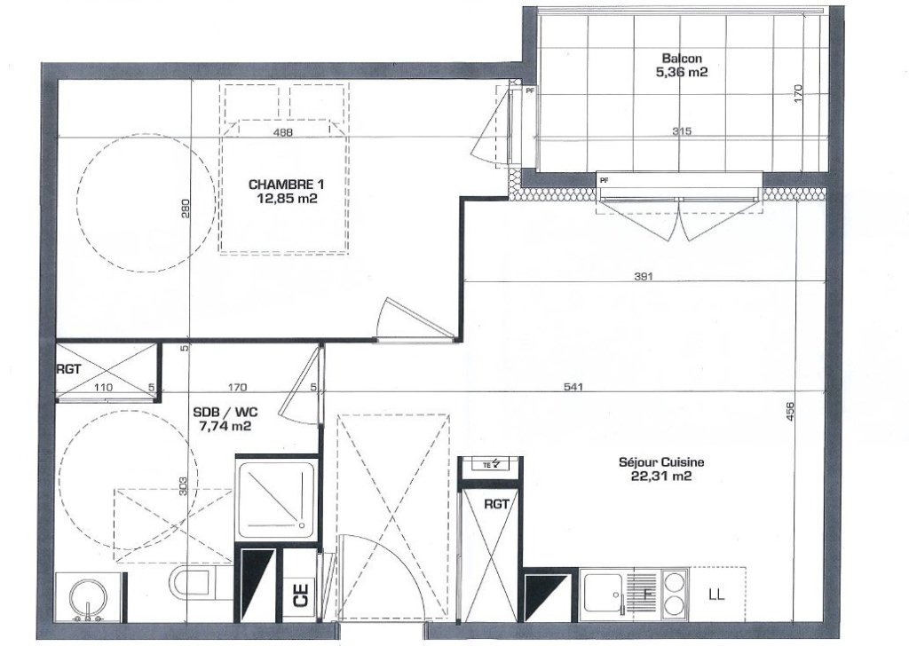 APPARTEMENT T2 A VENDRE - VILLEURBANNE - 42 m2 - 215 000 &euro;