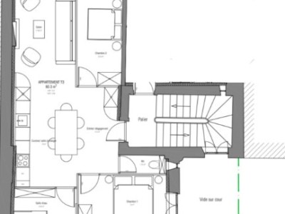 APPARTEMENT T3 A VENDRE - LYON 6EME ARRONDISSEMENT - 61 m2 - 255 000 €
